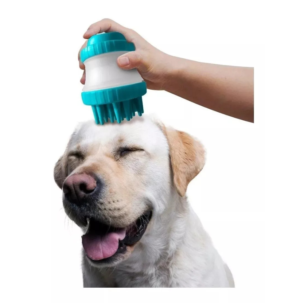 CEPILLO DISPENSADOR DE SHAMPOO PARA MASCOTAS