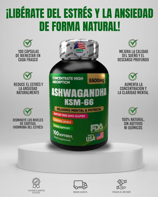 KSM-66 Ashwagandha Zen Natural – Adaptógeno para tu Equilibrio Diario